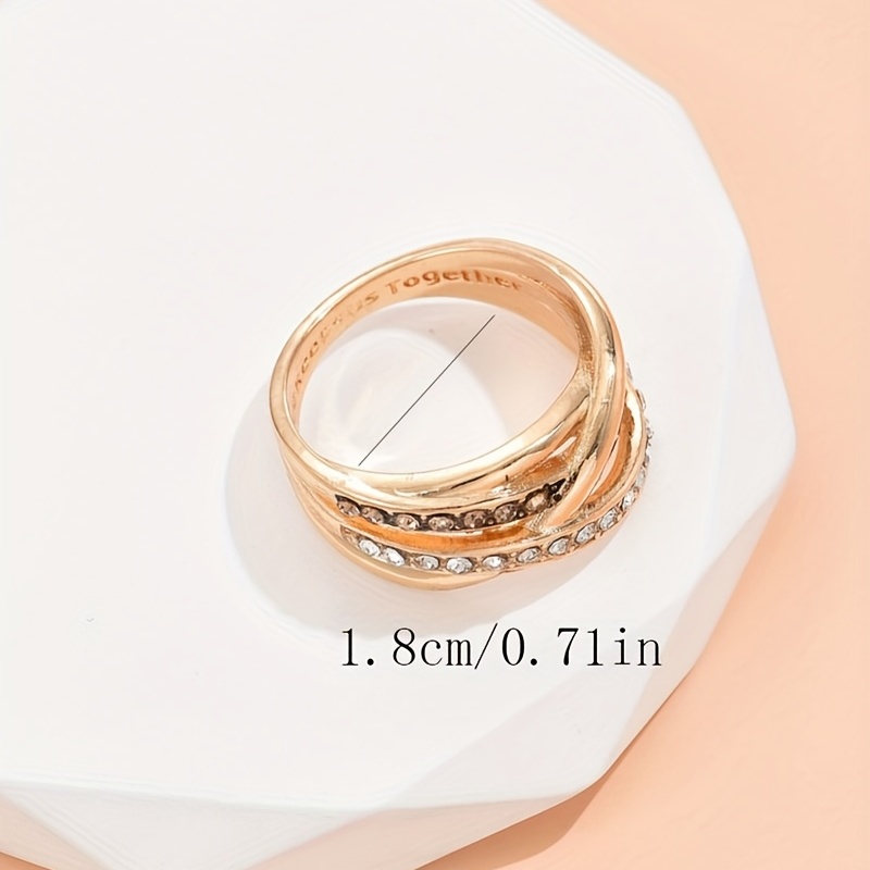 Men's Rhinestone Textured Couple Ring