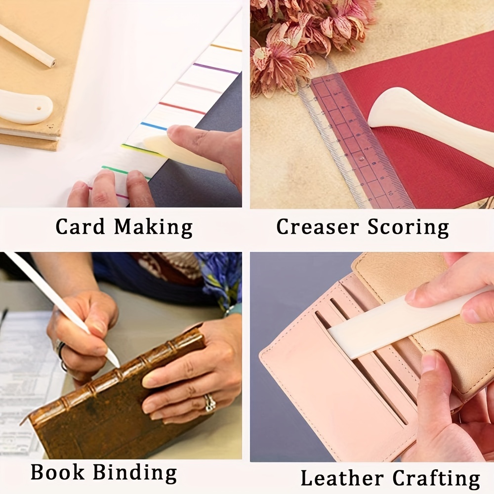 Bone Folder and Scoring Tool,Paper Creaser Crafting Scrapbooking Tool  Premium Quality for Scoring, Folding, Creasing, Bookbinding, Origami,  Scrapbooking(White) 