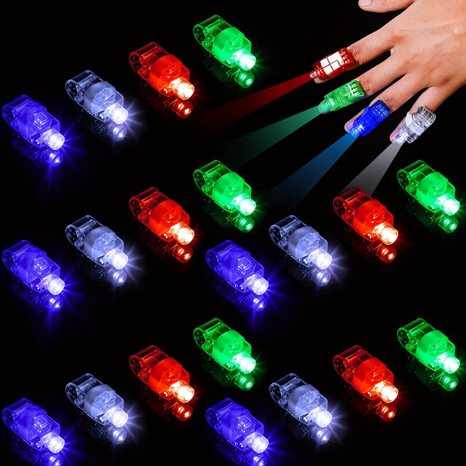 10pcs Finger Lights For Kids LED Finger Lights Finger Glow Sticks, For LED  Light Up Party Supplies Rave Laser Assorted Toys, For Adult Concert Shows D