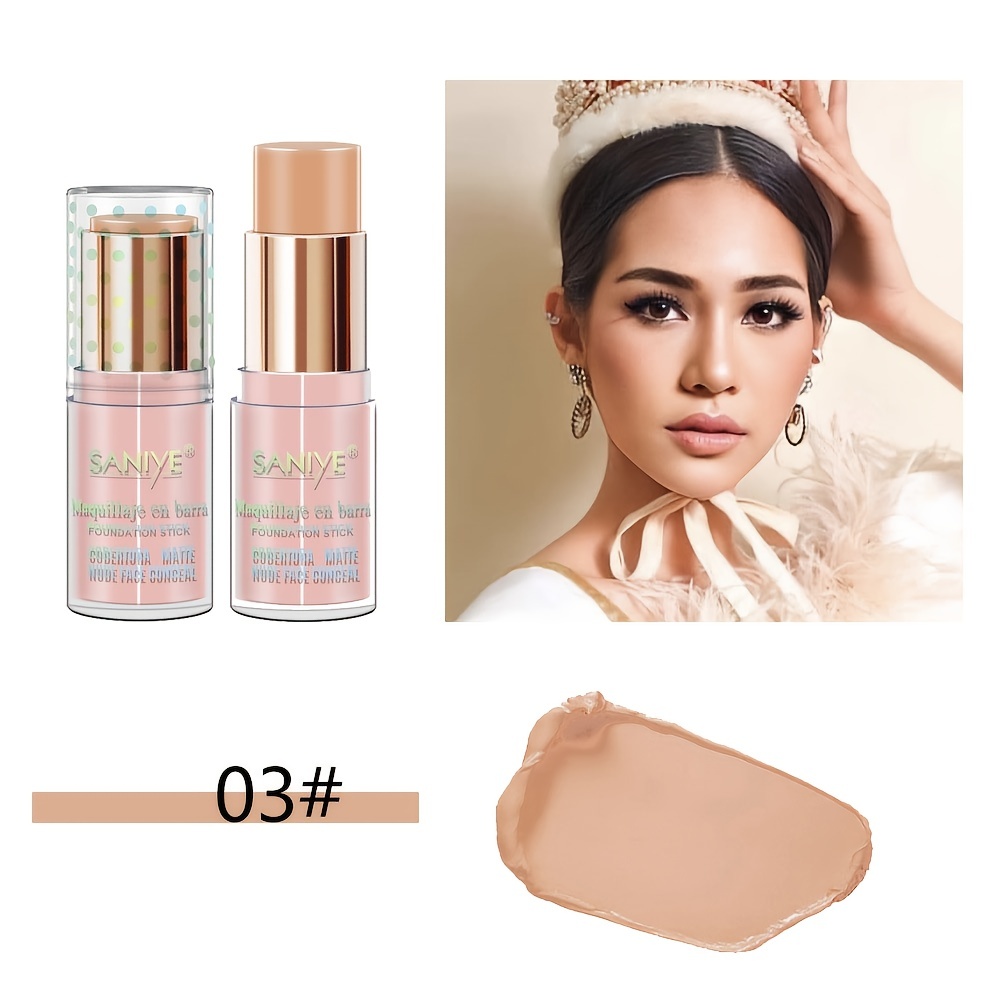 Saniye Foundation Stick Oil Control Natural Waterproof Isolation Concealer Bb  Cream Moisturizing Long Lasting Moisturizing Powder - Beauty & Personal  Care - Temu