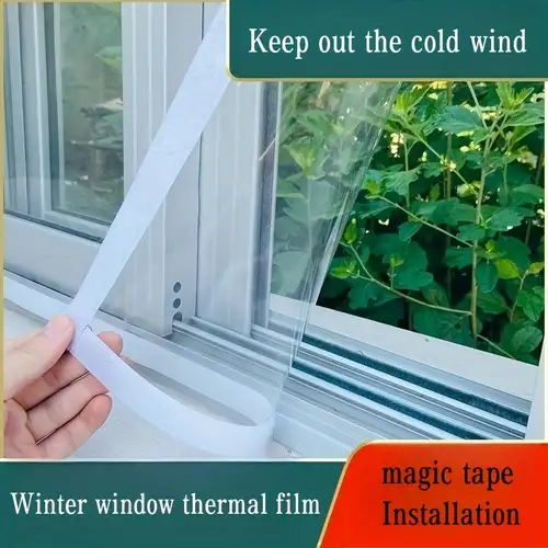 1 Stück Winterverdickte Selbstklebende Fenster-Reißverschluss