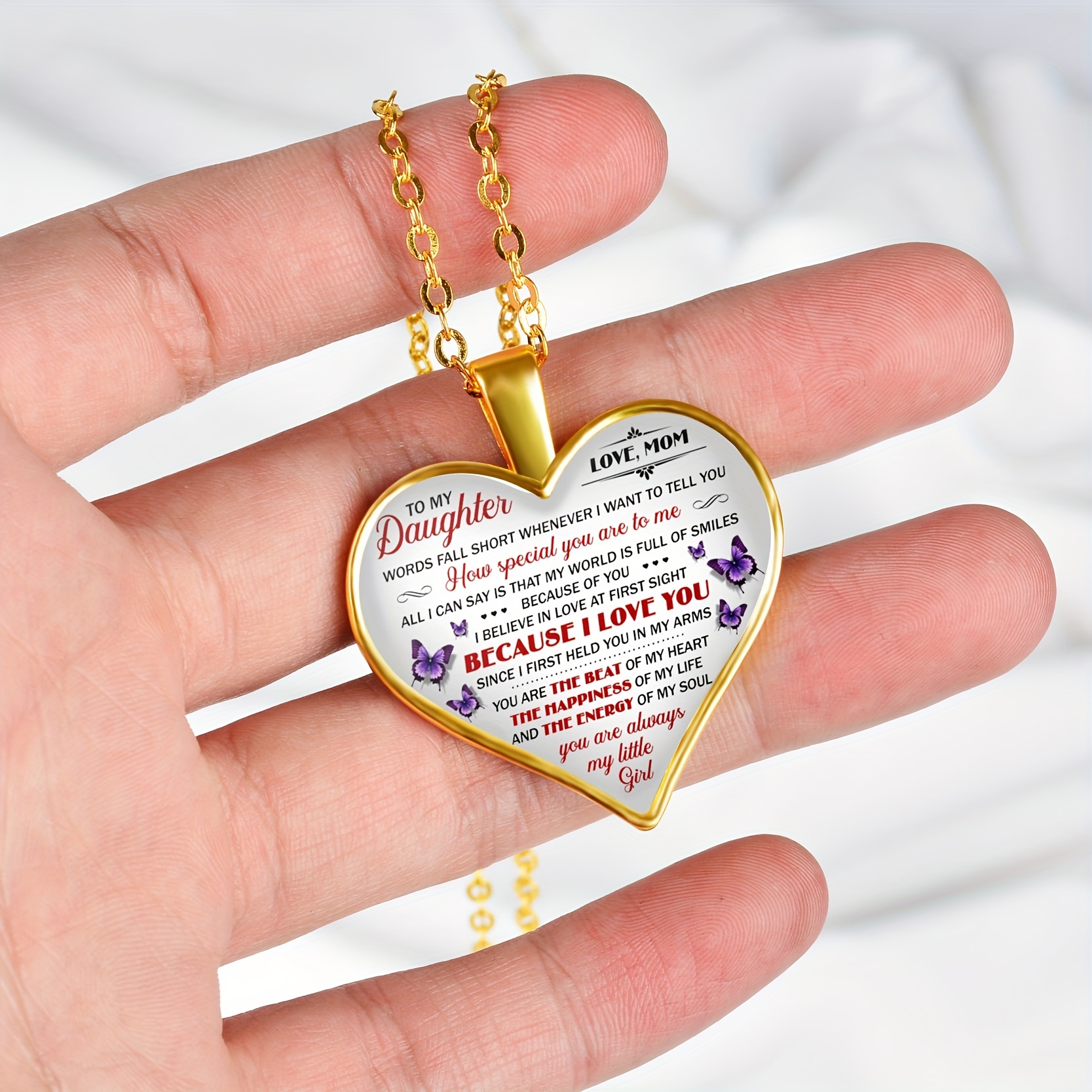 To My Daughter Gift How Special You Are To Me Heart Necklace For Little Girl