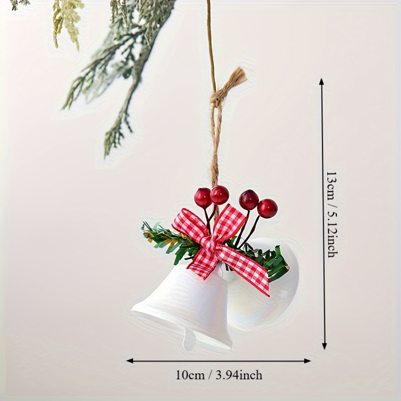 Christmas Decoration Painted Horn Bell Pendant Hemp Rope Red - Temu