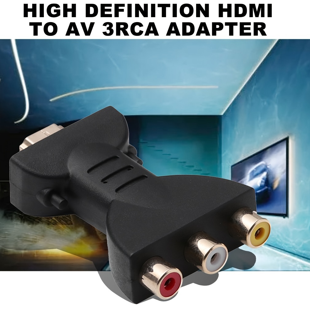Adaptador HDMI a RCA Macho a Hembra Convertidor HDMI a AV 3RCA