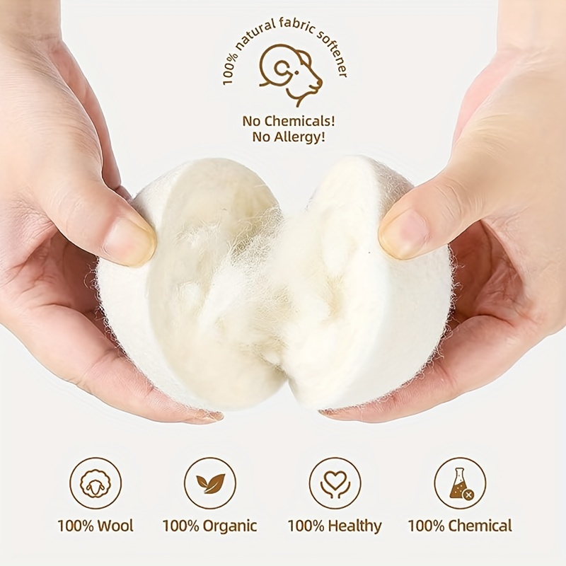 Pure Natural Wool Dry Clothes Ball,can Be Reused,wool Balls Replaces Dryer  Sheets - Wool Balls For Dryer - Laundry Balls For Dryer - Temu