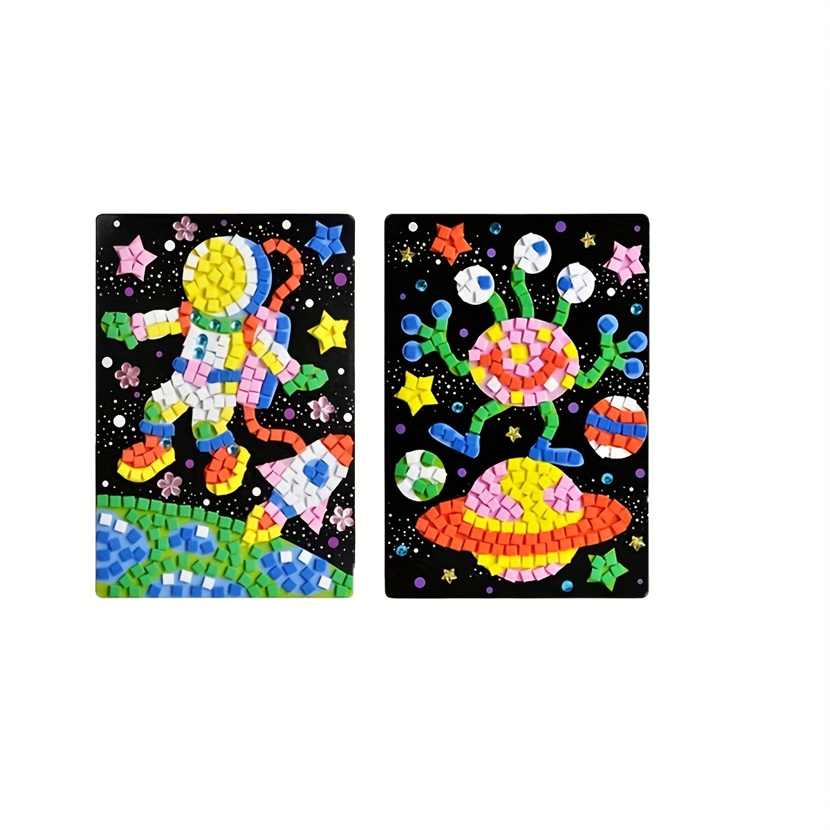 Mosaic Sticker Diy Handmade Art Crafts Kits, Foam Craft Stickers Mosaics  Pictures Diy Sticker,christmas New Year Gifts - Temu