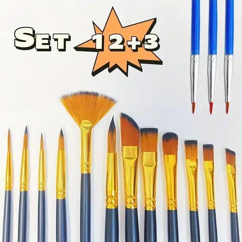Paint Brushes Artist Paint Brush Set For Acrylic Painting - Temu