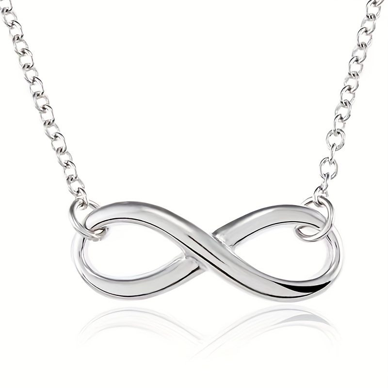 Adjustable Silver Bow Letter 8 Love Infinite Jewelry Set