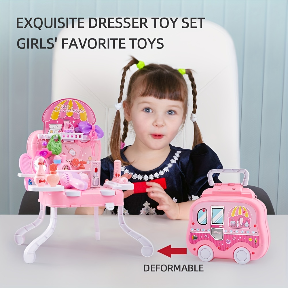Dresser Toy Set girls Beauty Salon Toys Set Pretend Play - Temu