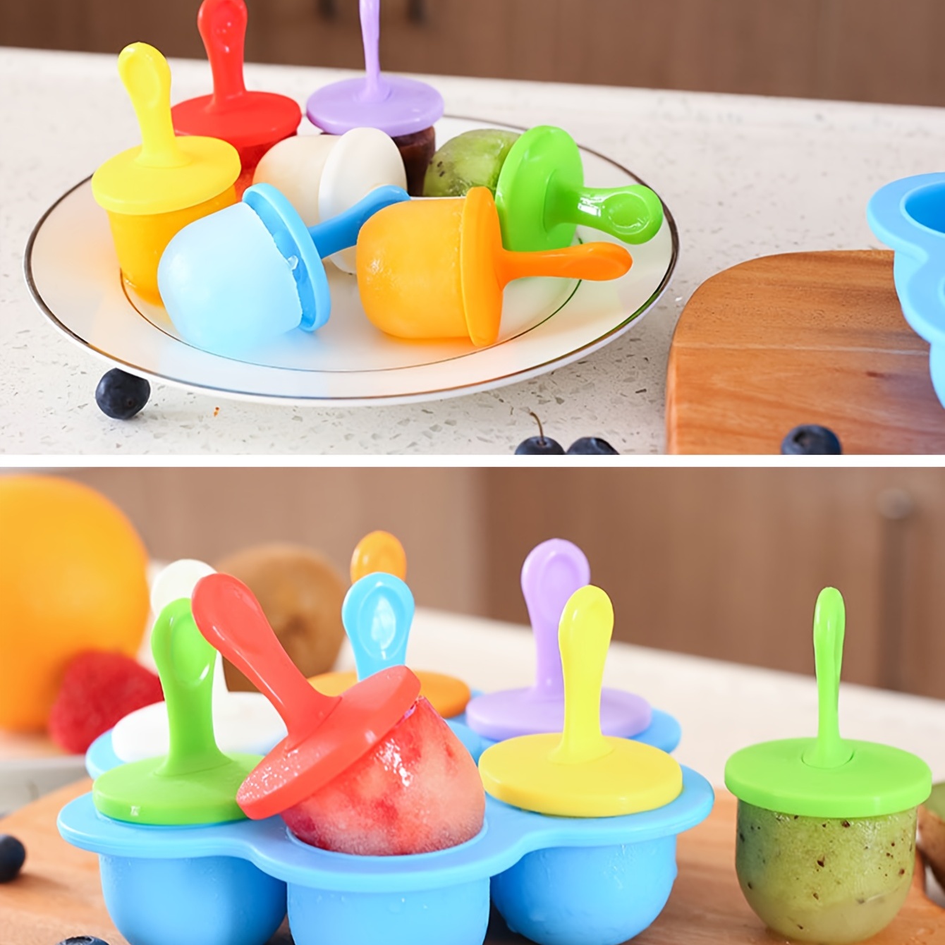 2 Pack Popsicles Molds, Homemade Cake Pop Mold Cakesicle Molds Silicone  Popcical Molds, 4 Cavities Ice Pop Cream Molds Maker With 50 Wooden Sticks  & 5