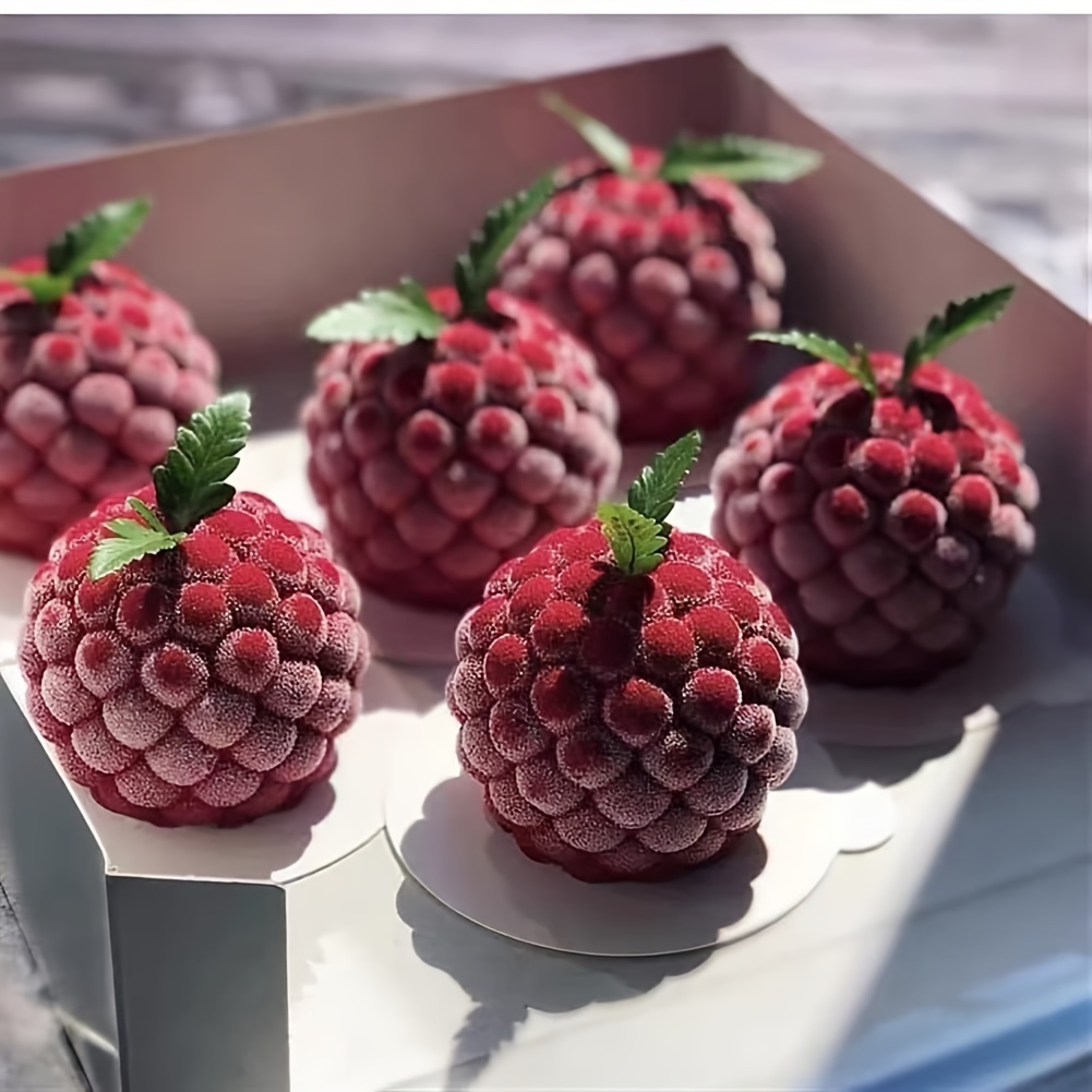 1pc 3d raspberry silicone baking mold for baking mousse cake candy     pastry cupcake ice cream mould cake decoration mold