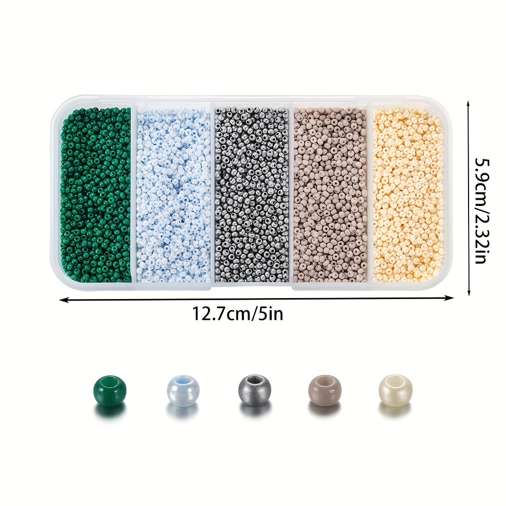 Gazechimp 16000pcs 2mm Glass Seed Beads Small Craft Beads for DIY
