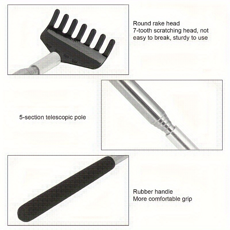 Telescopic Stainless Steel Back Scratcher Massager