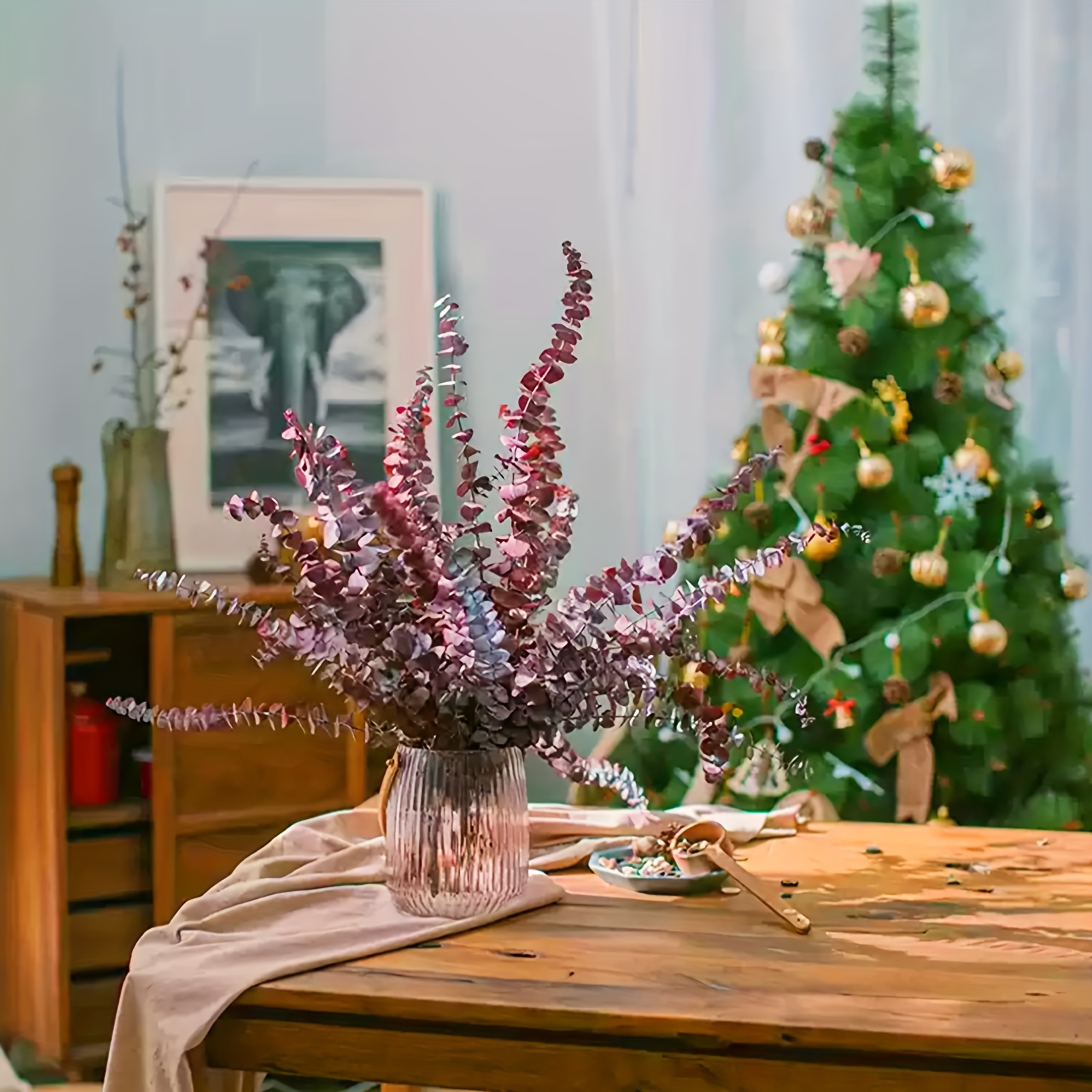 Natural Dried Flowers Arrangements - Dried Eucalyptus, Dried