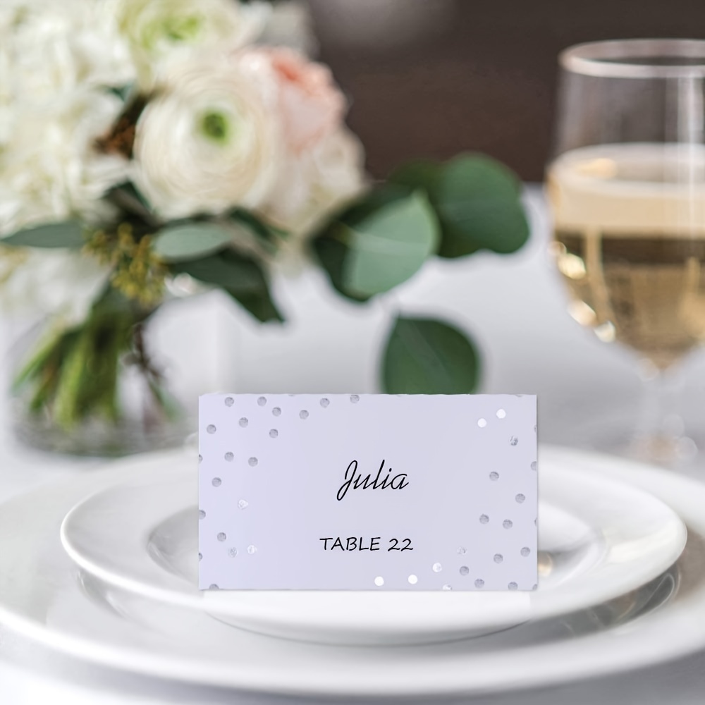 Paper Cards, Table Card, Wedding Name Card, Suitable For Banquets, Events,  And Reserved Seats,gold Foil Dot Business Cards, Labels, Food Cake  Blackboard Sign, Charcuterie Toppers Wedding Dessert Decor, Accessories -  Temu Austria