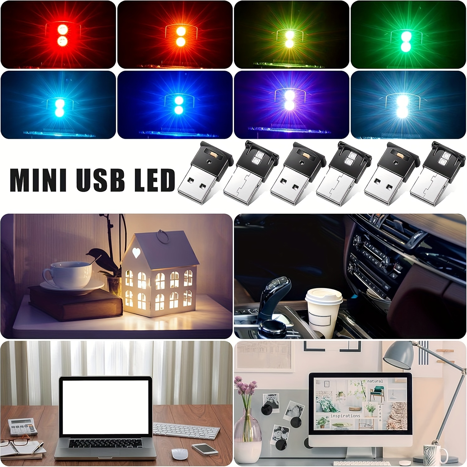 Mini USB Type-C LED Light, Illuminazione Interna RGB Per Auto LED, Luce  D'atmosfera USB Intelligente A Corrente Continua 5V, Lampada Notturna Per  La