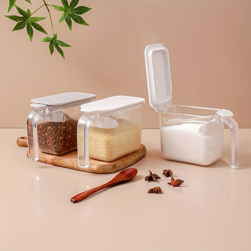 Kitchen Organizer Set - Pepper, Salt, And Sugar Shakers With Condiment ...