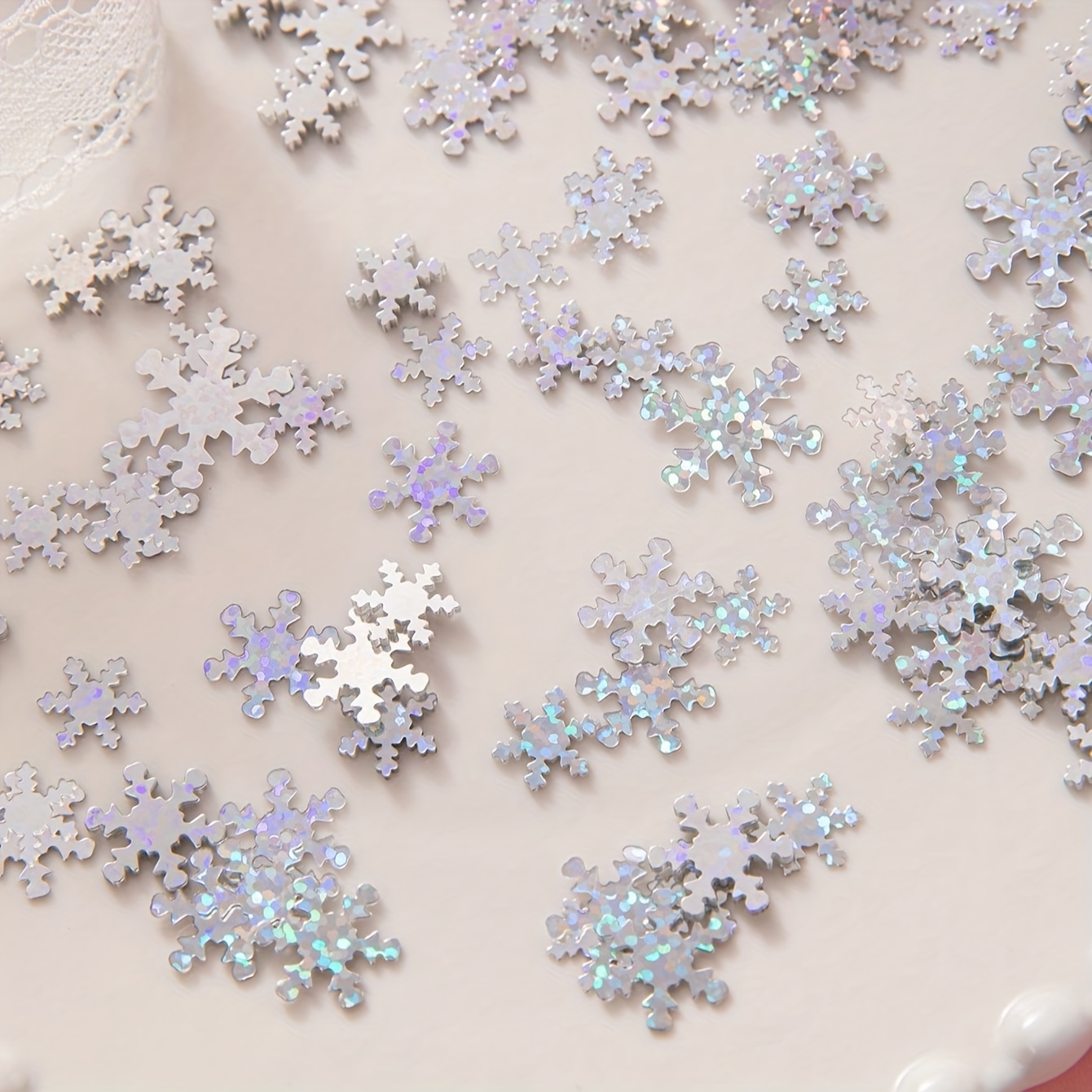 Silver Snowflake Snow Party Decorations Frozen Paper - Temu