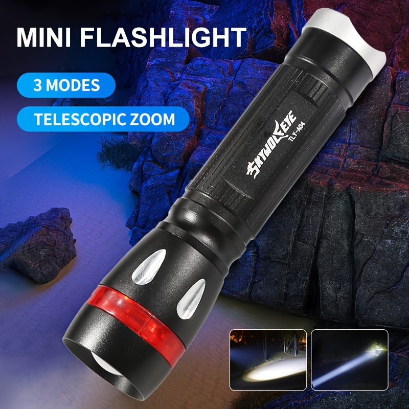 Puissante Self Défense Led Lampe de Poche Torche Q5 Zoom Flash Lampe  Tactique Haute Qualité