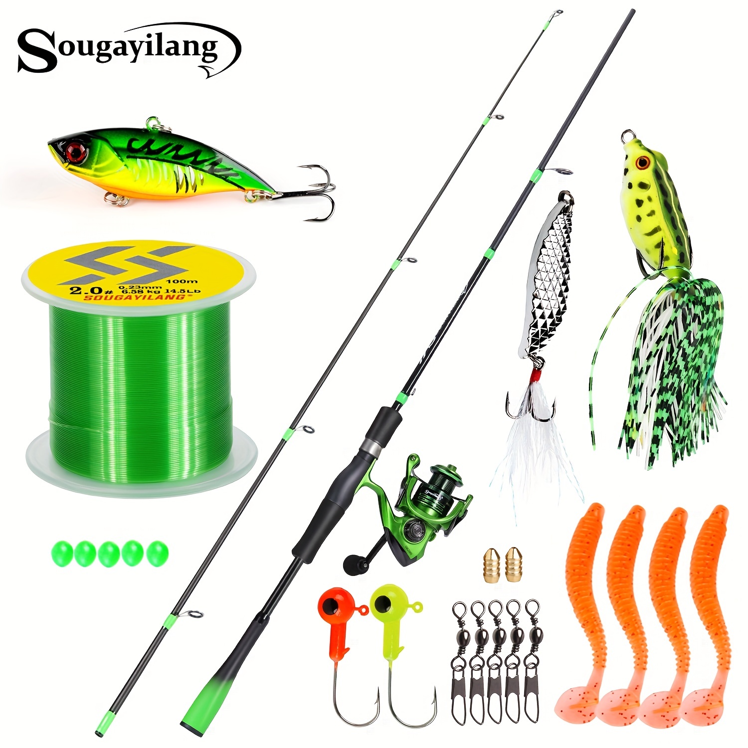 Sougayilang 4 section Spinning Fishing Rod And Reel Combo - Temu New Zealand