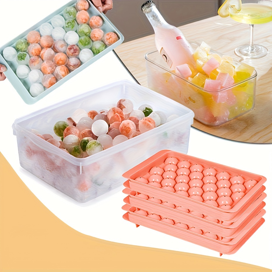 4cm Large Ice Block Mold Silicone Ice Cube Maker Square Frozen Ice Hockey  Molds for Whiskey Juice Coffee Drinks Ice Cream Tools