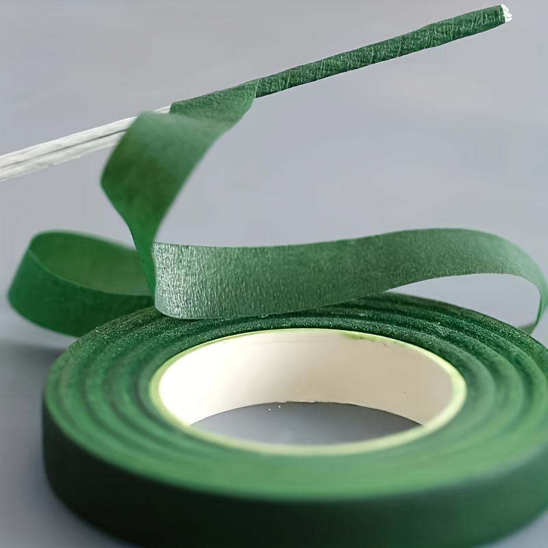 Green Tape Handmade Flower Art Tape Winding Flower Rod - Temu