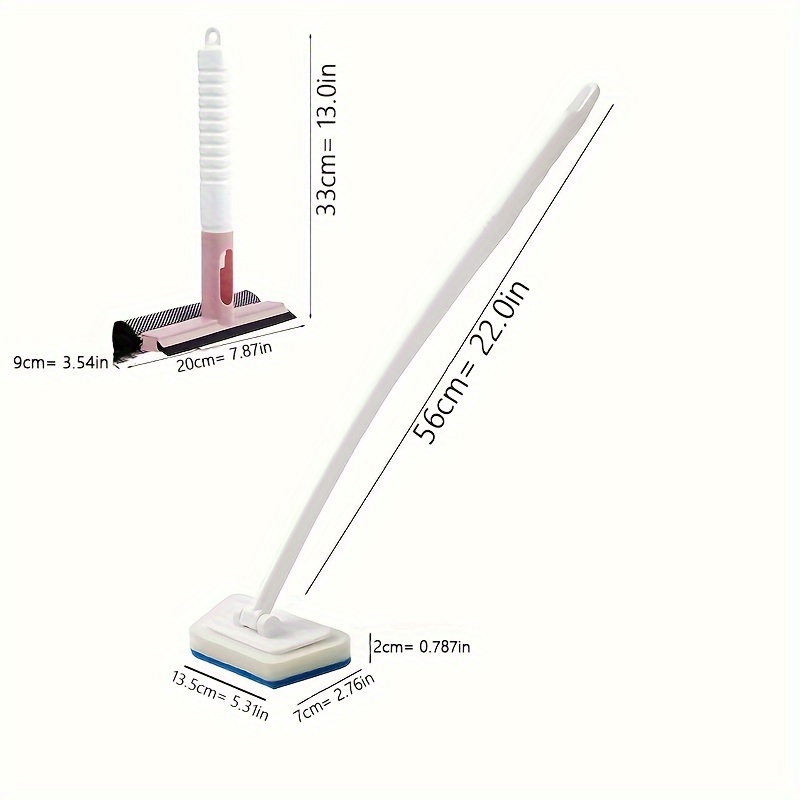 Bathroom Cleaning Brush with Wiper 3 in 1 Tiles Cleaning Brush