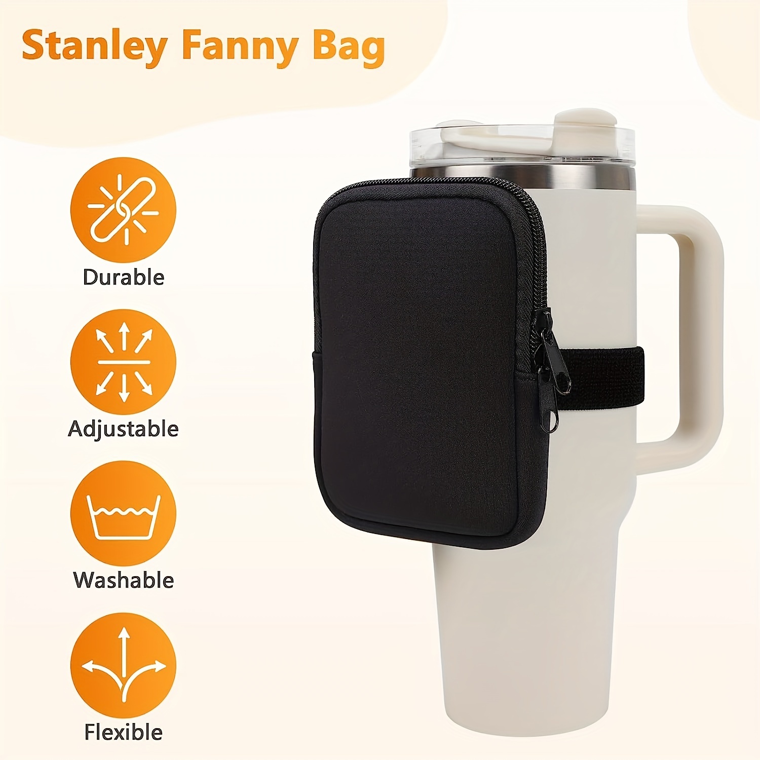 Bolsa para botella de agua Stanley de 40 onzas con asa | Bolsa para taza  Stanley | Accesorios para vasos | Accesorios de gimnasio | Bolsa de correr
