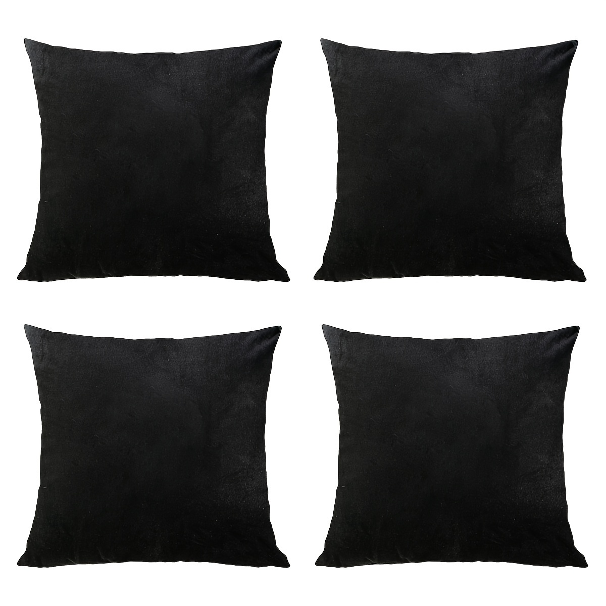 

4pcs/set, Black Pattern Polyester Cushion Cover, Pillow Cover, Room Decor, Bedroom Decor, Sofa Decor, Collectible Buildings Accessories (cushion Is Not Included)
