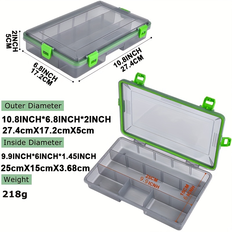  6 Pack Tackle Box Fishing Tackle Box Organizer Storage, Clear Fishing  Box Organizer with Movable Tray, Plastic Waterproof Compartment Organizer  Box for Fishing Lure Container, Craft, Beads, Jewelry : Sports