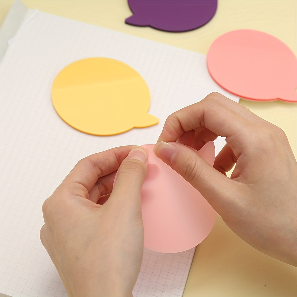 Transparent Sticky Notes Bright Neon Round Clear Sticky Tabs - Temu