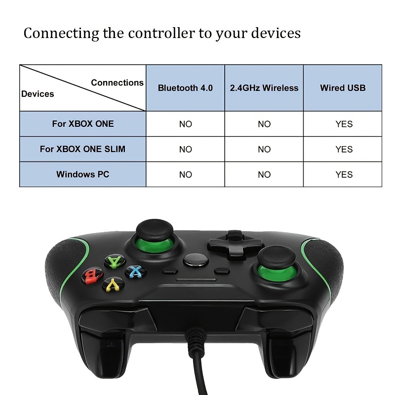 Black USB Wired Xbox 360 Controller Game Pad For Microsoft Xbox