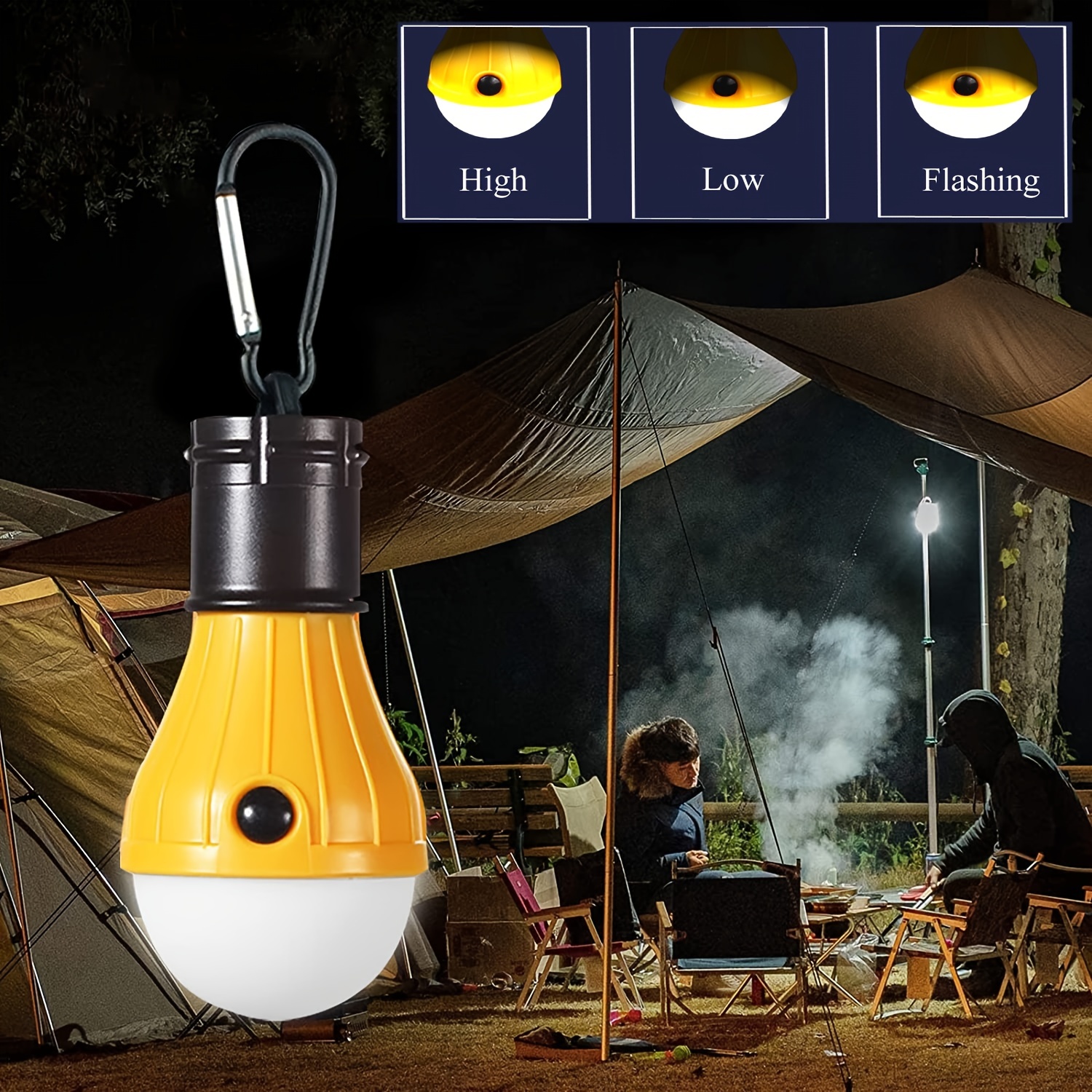 Led Camping Lantern Battery Powered Led Tent Light 3 Light - Temu