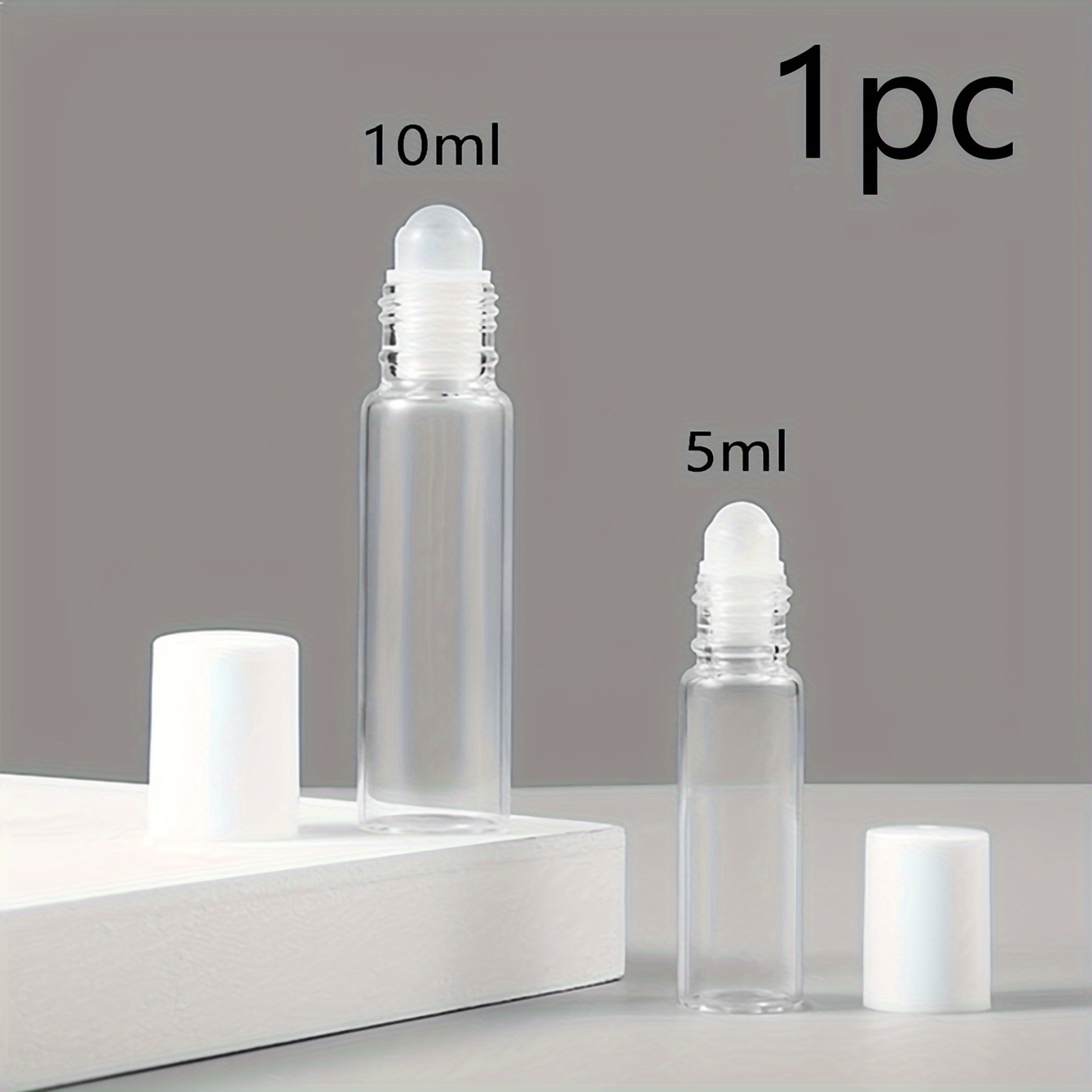 10pcs Roll On Vide Avec Vouvercle en Bambou,bouteille rechargeable en  verre, bouteilles d'échantillons de parfum