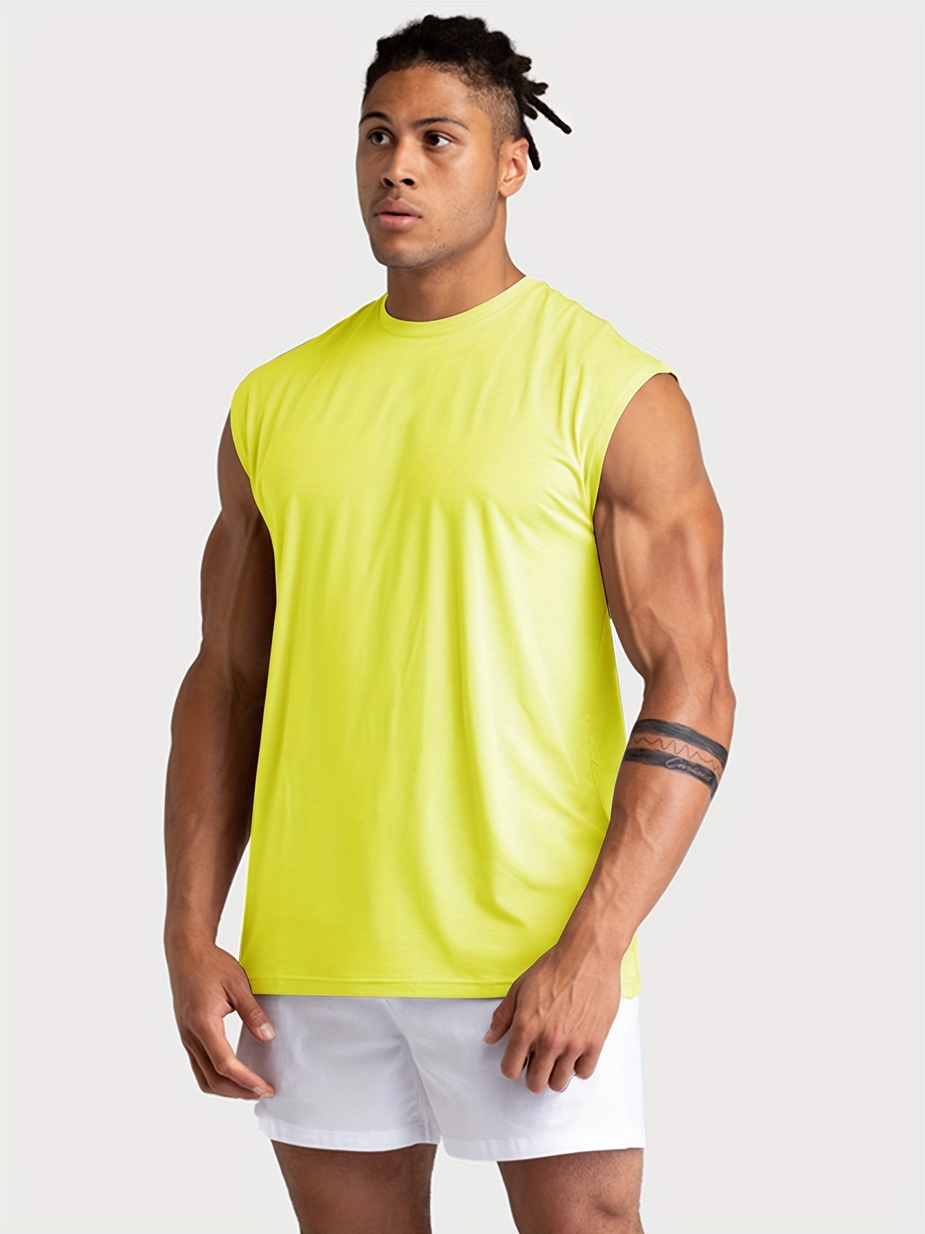 Men Solid Tank Tops Summer Clothing Gym Bodybuilding - Temu