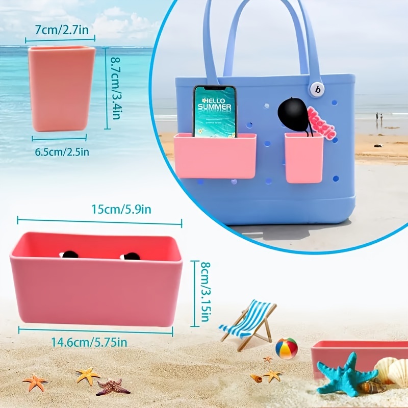 Simple Plastic Phone Organizer, Durable Beach Bag Accessories,  Multifunctional Storage Travel Accessories - Temu