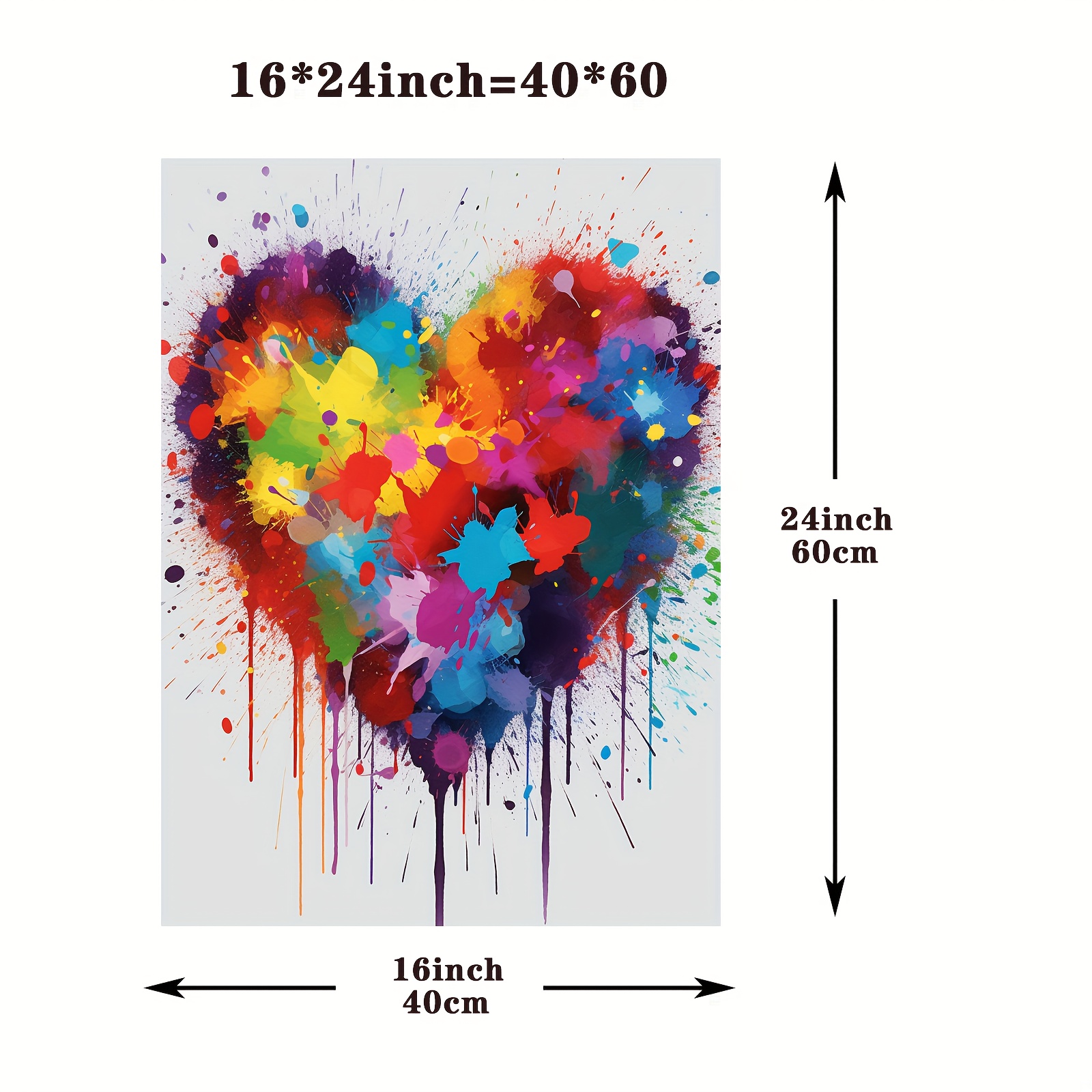 Canvas Poster Watercolor Hearts Valentine Art Poster Wall - Temu