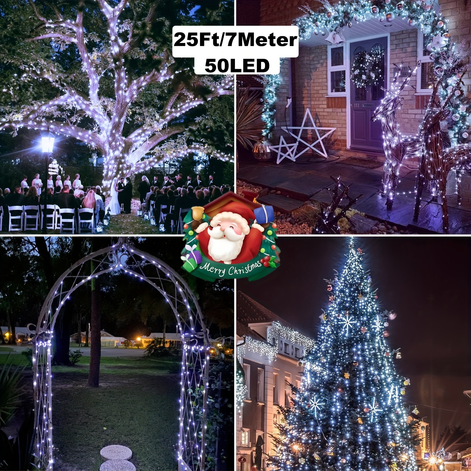 Rechargeable outdoor shop christmas lights