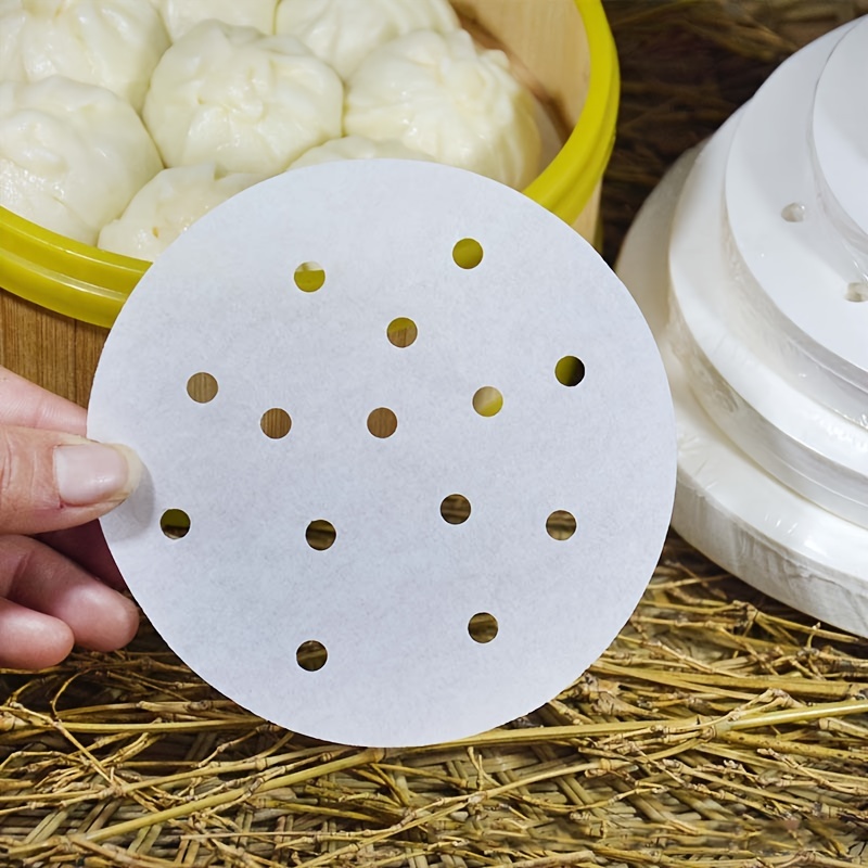 Round Silicone Oil Paper Bags Steamed Buns Air Fryer Cage Temu Australia