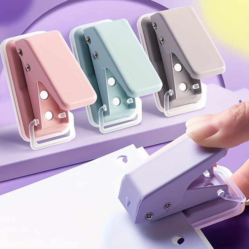 Student Small Metal Double Hole Punch Round Manual Hole - Temu