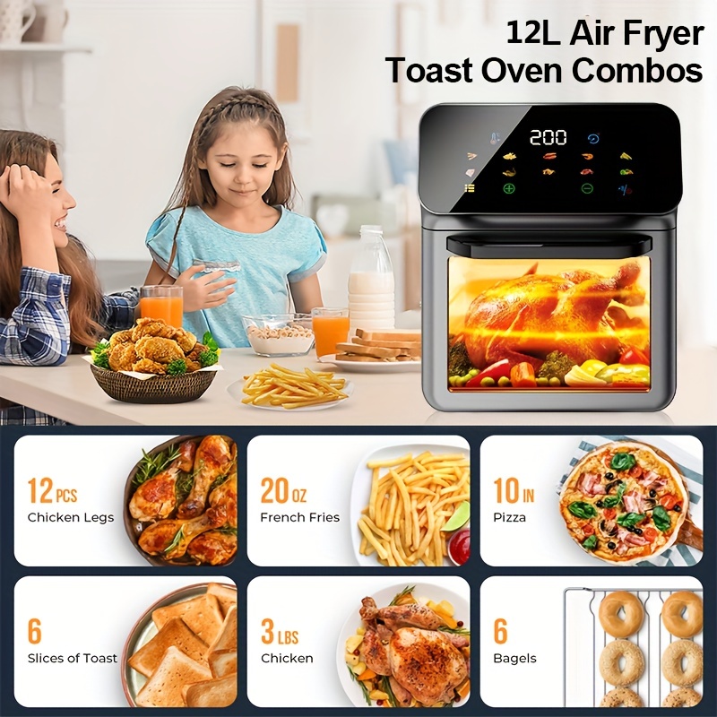 1pc Visual Air Fryer, 1.19gal Air Fryer Oven, Smart Cooking Program, Large  Capacity Multi-function Electric Fryer, Household Electronic Touch Control