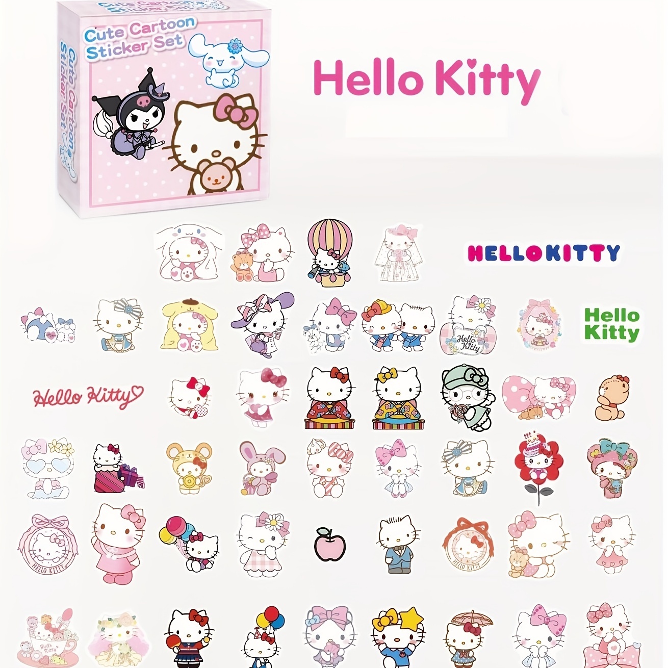 63pcs Paquete Pegatinas Anime Lindas Hellokitty - Temu