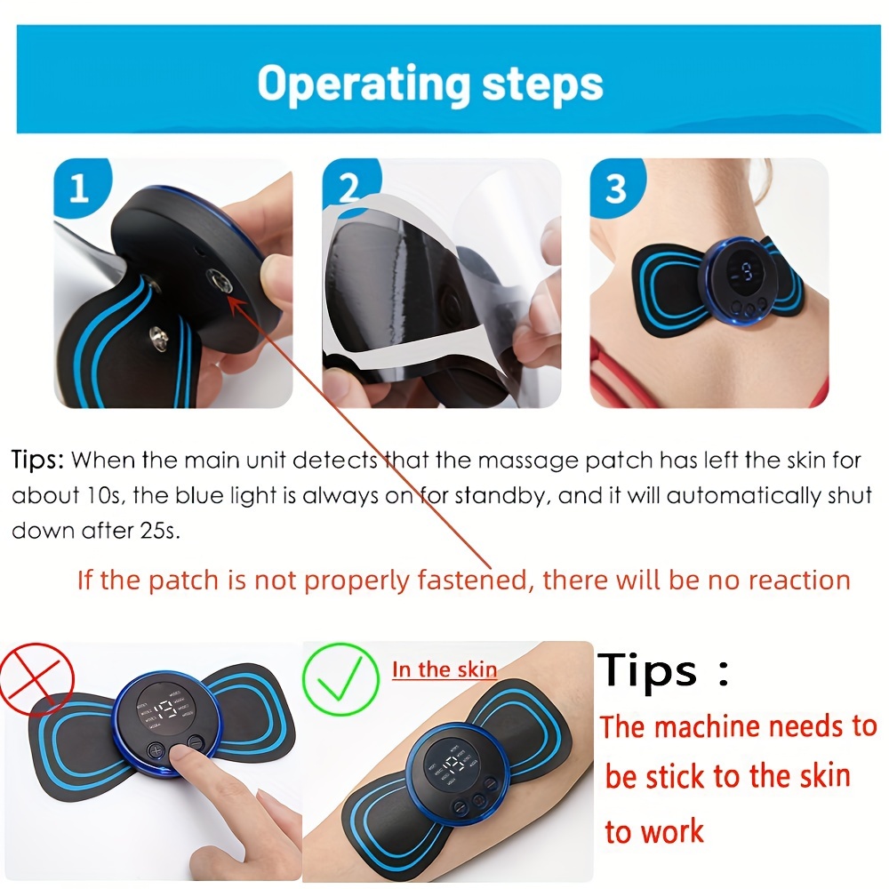 Electric Ems Shoulder Neck Back Massager Mini Portable - Temu