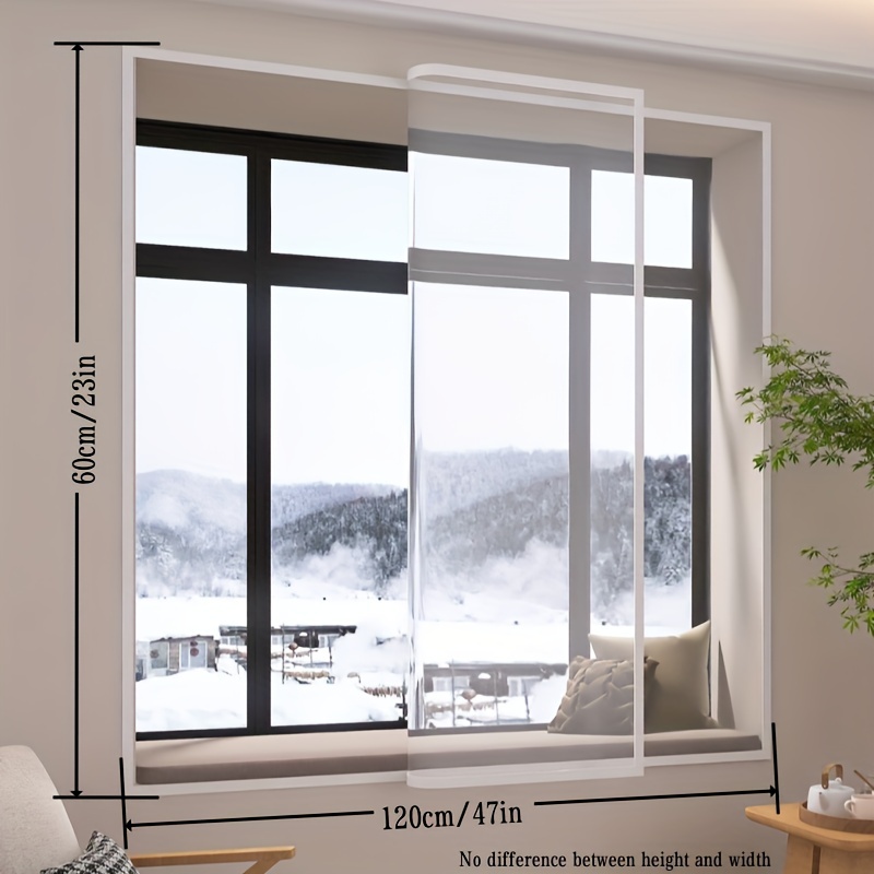 115x135cm Winter Winddicht Fenster-Isolierfolie-Wetterstreifen Für Fenster  Und Türen-Wärmeschutzvorhang für Türen Kälteschutz-Panel-Isolierung  Thermovorhang : : Baumarkt