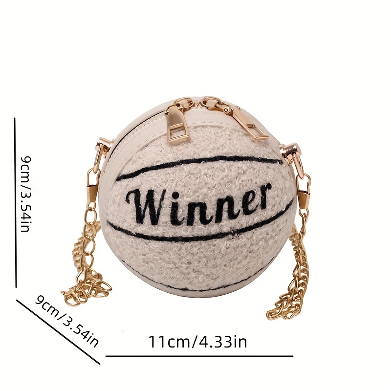  JU Women Basketball Shaped Clutch Cross Body Purse