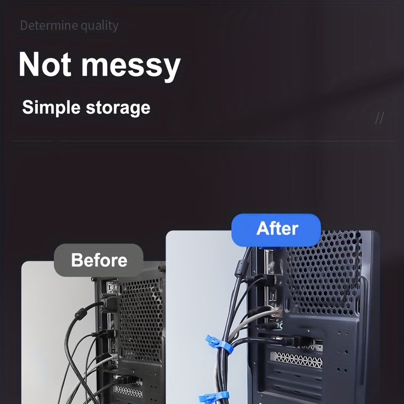 100pcs Reusable Cable Ties Nylon Material Zip Ties Disassemble Easily With Slipknot Suitable For Home, Office, Garden, Workshop And Industry