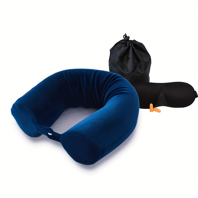 Almohadas para cuello de espuma viscoelástica en forma de U, almohada de  viaje suave, almohada de