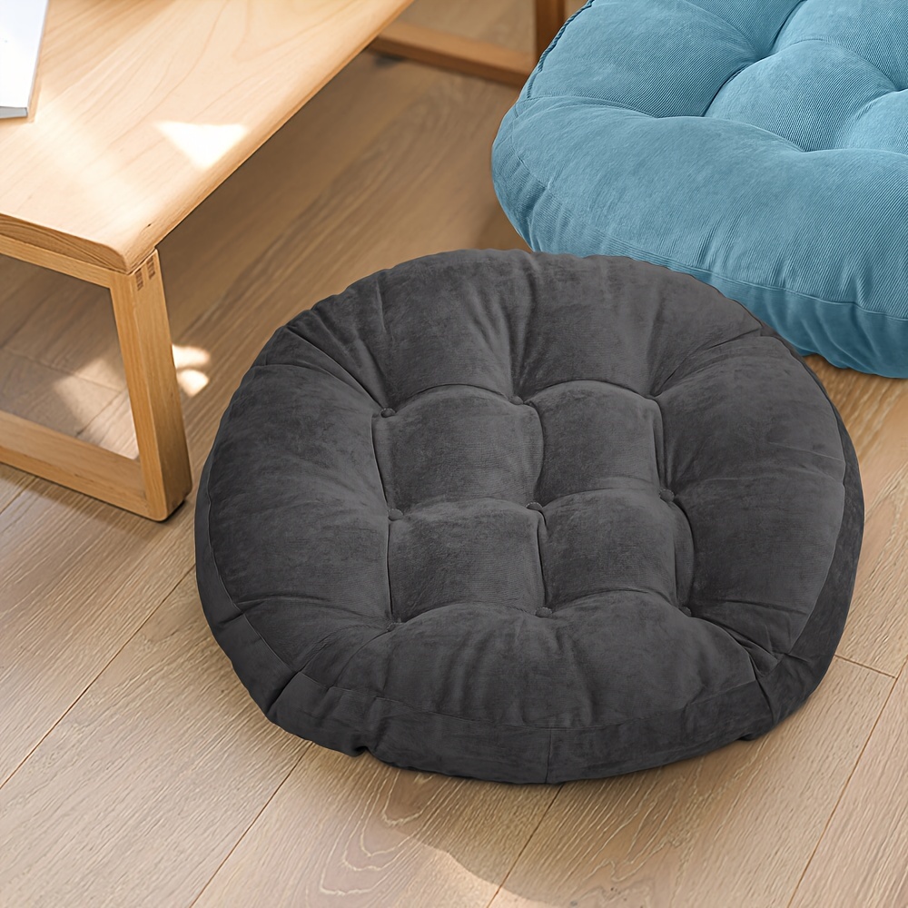 Round Floor Seating Cushions Solid Thick Tufted Cushion Meditation
