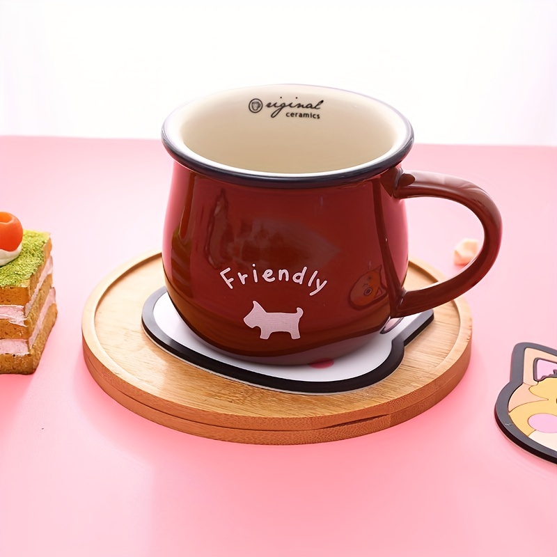 Cute Cat Silicone Coaster Kawaii Animal Shaped Insulated - Temu