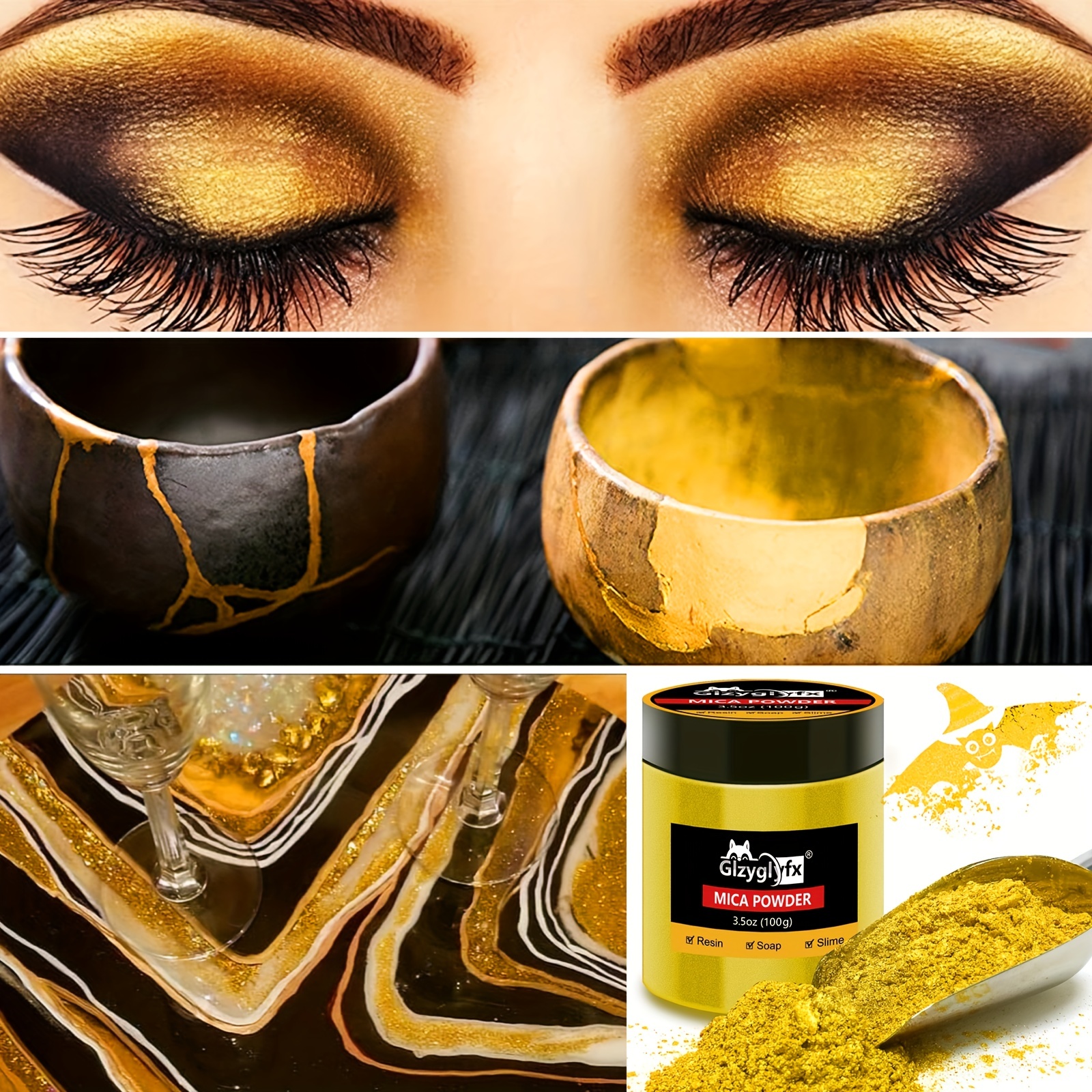 Gold Pearl Epoxy Color Powder by Pigmently